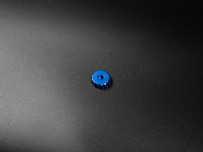Blue aluminium rotary encoder knob